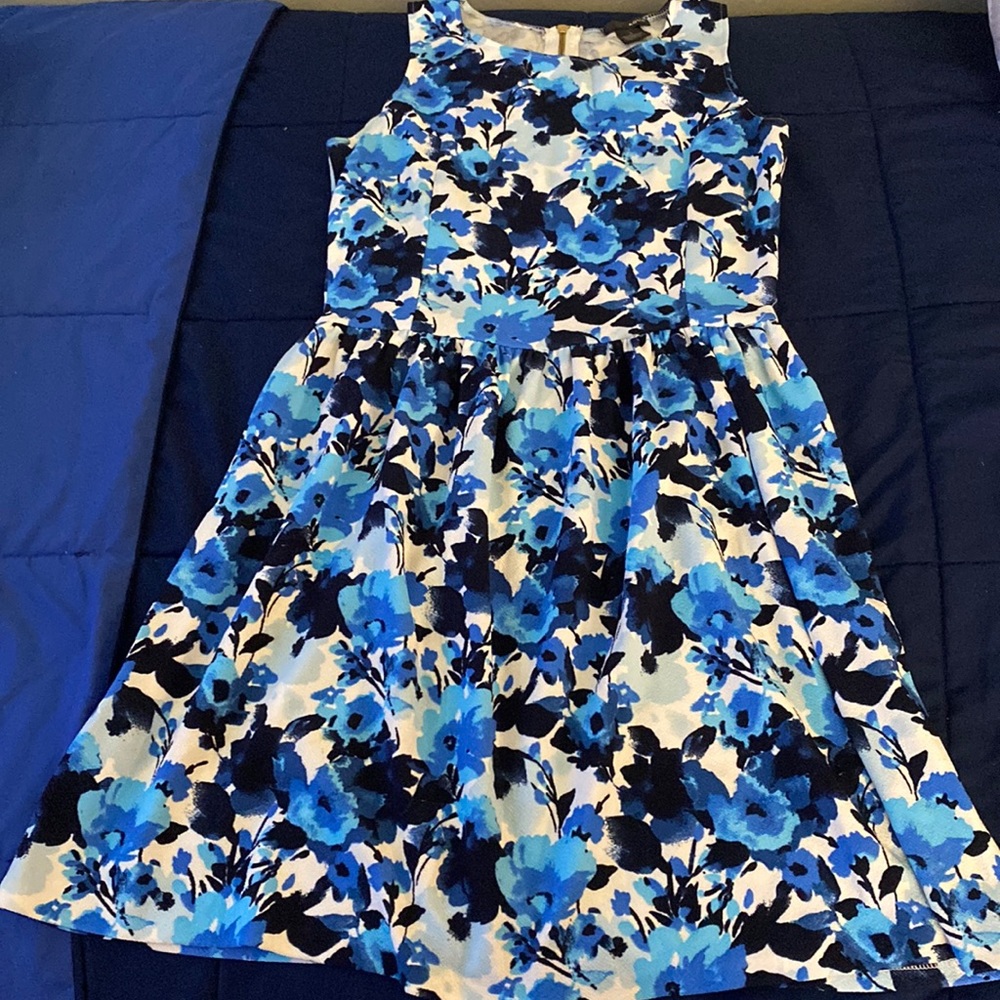Women’s Aqua Floral print dress